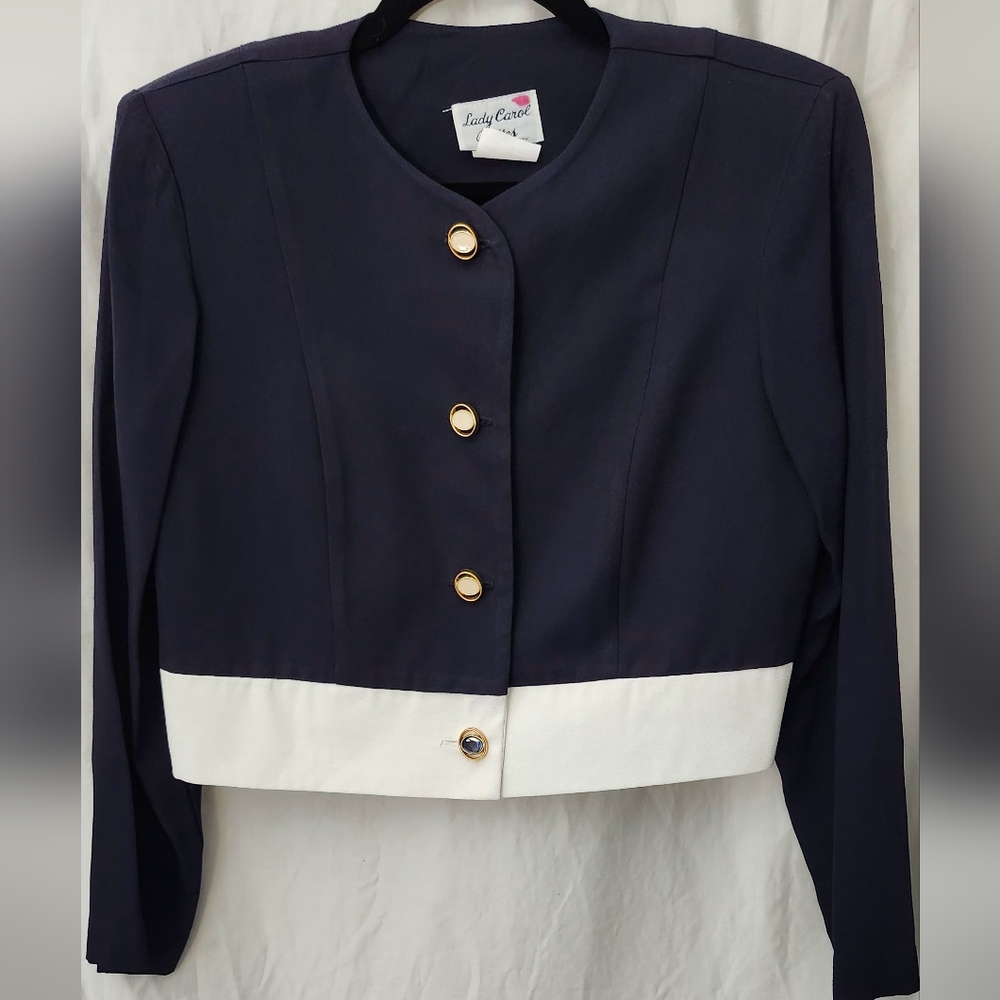 Lady Carol Navy and White Women's Jacket